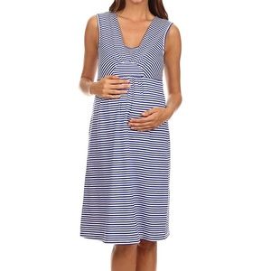 Forgiving, comfortable maternity-nursing dress